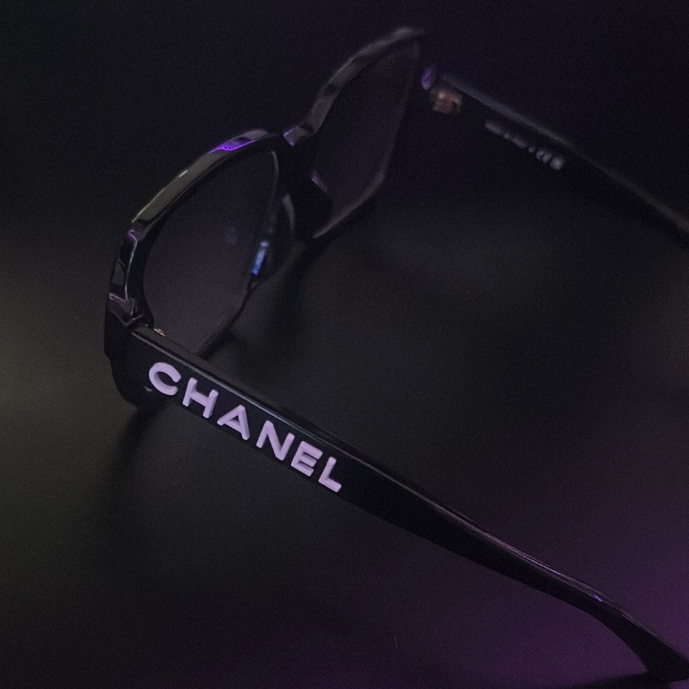 CHANEL Black Square Frame Glasses